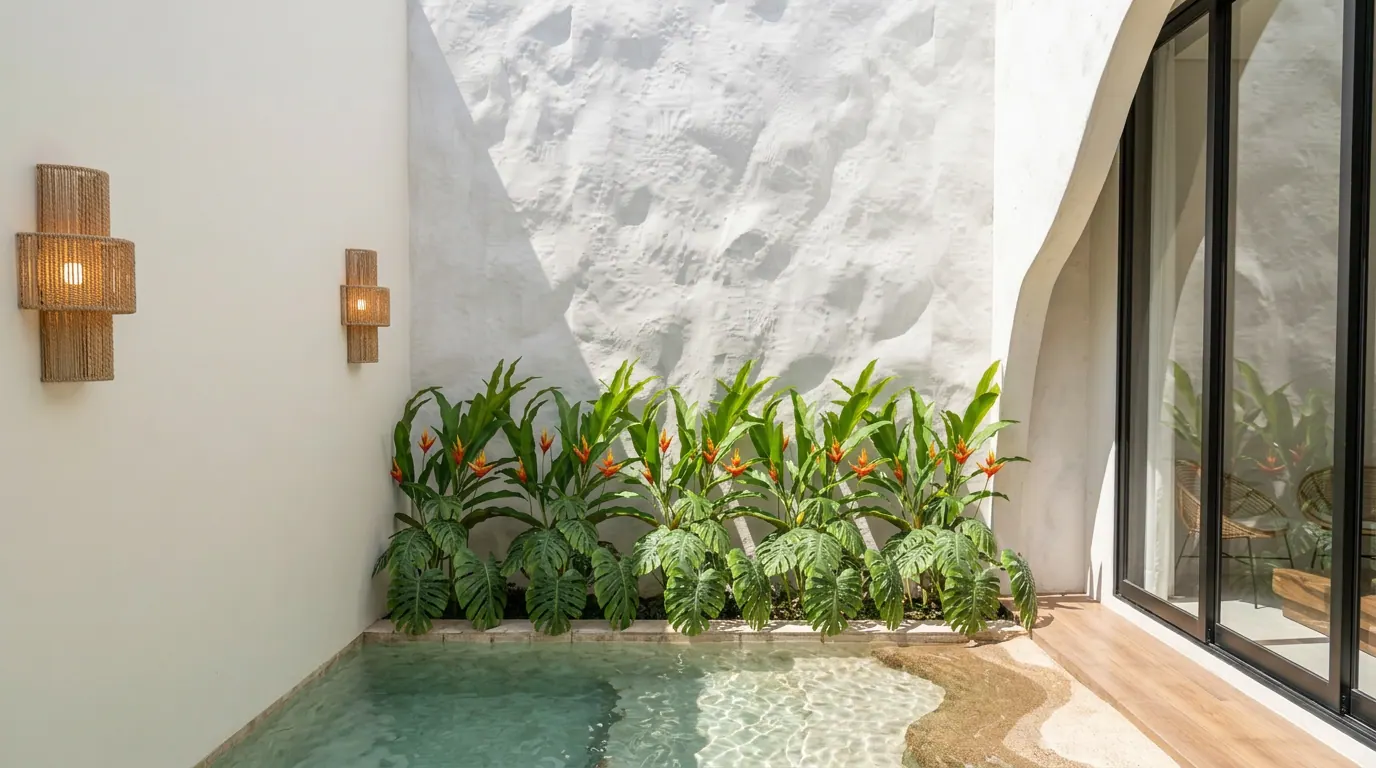 Área de lazer com piscina em projeto residencial da Ergo Construtora em Maragogi